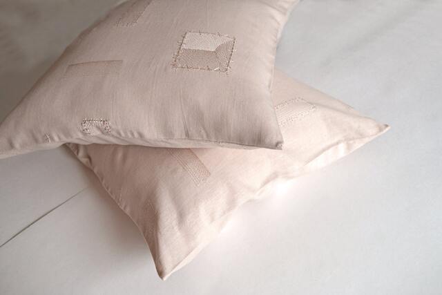 Linen Pillow Cases Set Of 2 Rose Peach Covers Blush Pink Vegan Decorative Cushions Embroidered Throw Nursery Room Decor - image 1