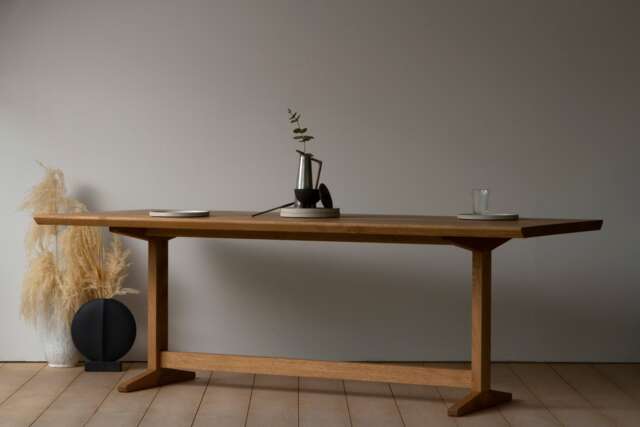 Konk ??? Refectory Table 2.0 [Oak] Bespoke Sizes Available Mid Century Modern Dining, Kitchen & Meeting Banquette - image 1