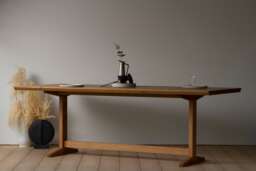 Konk ??? Refectory Table 2.0 [Oak] Bespoke Sizes Available Mid Century Modern Dining, Kitchen & Meeting Banquette - thumbnail 1