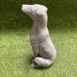 Whippet Concrete Ornament Dog Sculpture/Sitting Pet Memorial Outdoor Garden Frost Protected - thumbnail 3