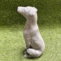 Whippet Concrete Ornament Dog Sculpture/Sitting Pet Memorial Outdoor Garden Frost Protected - thumbnail 2
