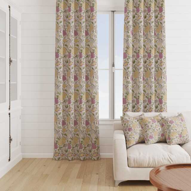 Custom Made William Morris The Cray Stardust Blackout Lining Curtains 3 - image 1