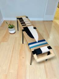 Hand-Woven Entryway Bench Mcm Style End Of Bed & Mudroom Seating - Custom-Made, Multiple Sizes