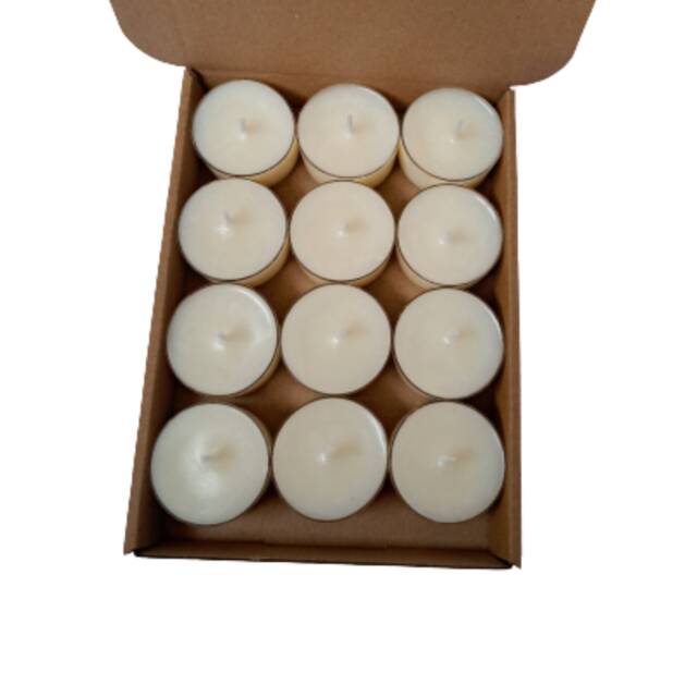Cherry Amaretto Scented Tea Light Candles, Made With Soy Wax 12 Per Box - image 1