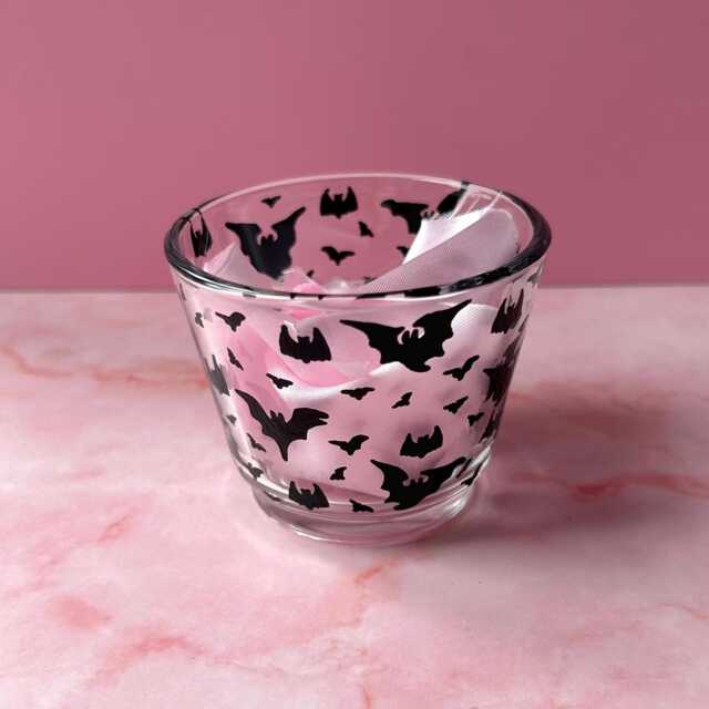 Hand Painted Bat Tealight Holder With Free Gift Box - Various Colours Available - image 1