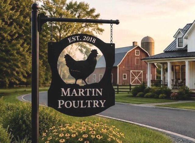 Metal Chicken Sign Personalized Farmhouse Kitchen Wall Art Custom Name Plaque Laser Cut Rooster Dad Christmas Gift Parent Rustic Home - image 1