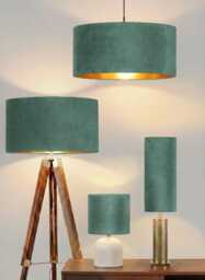 New High Quality Drum Shape Duck Egg Velvet Lamp Shade Pendant Light Suitable For All Lamps Sizes Shapes Available - thumbnail 1