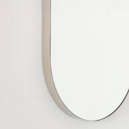 Capsula??? Capsule Shaped Modern Mirror With Nickel Plated Frame - thumbnail 3