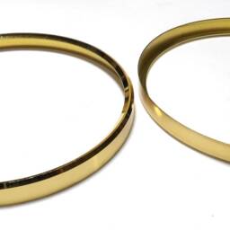 2-1/2 Inch Diameter Solid Brass Clock Bezels, Rings, Beveled & Diamond Skived - thumbnail 2