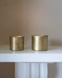 Brass Tealight Holders, Set Of 2, Candle Voltives, Pair Holders For Tea Lights