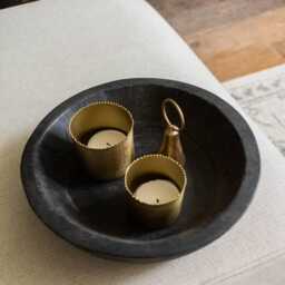 Brass Tealight Holders, Set Of 2, Candle Voltives, Pair Holders For Tea Lights - thumbnail 4