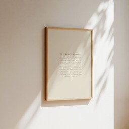 The Lord's Prayer Poster, Printed & Shipped, Minimal Bible Verse Prints , Christian Home Decor, Typography Scripture Poster, Faith Poster - thumbnail 2