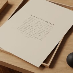 The Lord's Prayer Poster, Printed & Shipped, Minimal Bible Verse Prints , Christian Home Decor, Typography Scripture Poster, Faith Poster - thumbnail 3