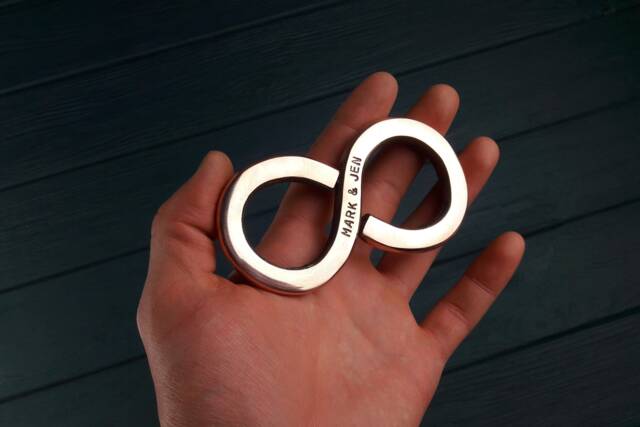 Copper Infinity Symbol, 7Th Anniversary Gift, Copper Infinity, 7 Year Gifts, Gift For Her, Sculpture - image 1