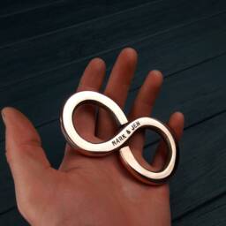 Copper Infinity Symbol, 7Th Anniversary Gift, Copper Infinity, 7 Year Gifts, Gift For Her, Sculpture - thumbnail 2
