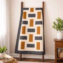 Modern Minimalist Throw Quilt Pattern - Beginner Friendly - PDF Pattern, 58x70In - thumbnail 3