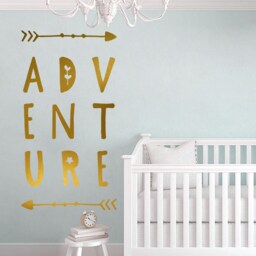 Nursery Wall Decal Adventure Awaits, Baby Room Decor - thumbnail 3