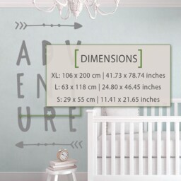 Nursery Wall Decal Adventure Awaits, Baby Room Decor - thumbnail 2