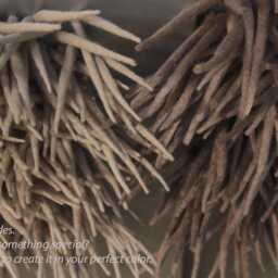 Black & Beige Wall Sculpture Modern 3D Art, Fiber Small Rectangular Textile Sculpture Steel & Wool Art - thumbnail 4
