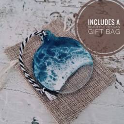 Cute Beach Bauble, Coastal Christmas Tree Decorations, Ornaments, Coastal, Resin Art, Car Accessory, Sea Bauble - thumbnail 3