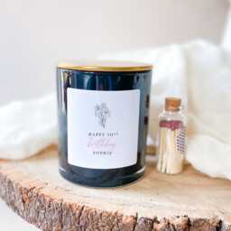 Personalised Floral Birthday Scented Candle With Metal Lid - For Her