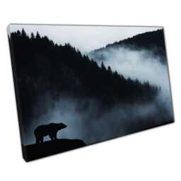 Ethereal Forest Bear Photography Nature-Inspired Canvas Wall Art For Home & Office Decor - thumbnail 1