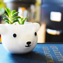Polar Bear Planter, Fathers Day Gift, Papa Bear, Plant Dad, Cute, Animal Planter, Birthday Gift, Women Gift - thumbnail 2