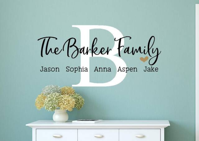 Last Name Wall Decal- Custom Last Decal - Family Family - image 1
