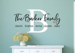 Last Name Wall Decal- Custom Last Decal - Family Family - thumbnail 1