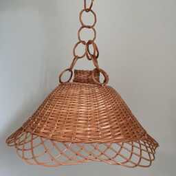 Wicker Lampshade, Pendant Light, Lamp Fixture, Rattan Pendant, Wicker Hanging Light, Chandelier - thumbnail 3