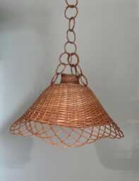 Wicker Lampshade, Pendant Light, Lamp Fixture, Rattan Pendant, Wicker Hanging Light, Chandelier