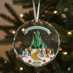 Personalized Wizard Seaglass Ornament, Emerald City Christmas Gift, Oz Classic Movie Inspired, Wicked Gift - thumbnail 3