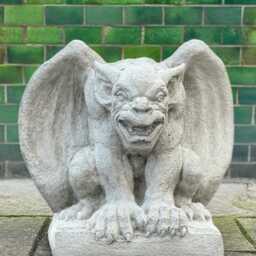 Stone Gargoyle Statue Concrete Guardian Figurine Gothic Monster Sculpture Outdoor Garden Ornament Cement Art Gift - thumbnail 2