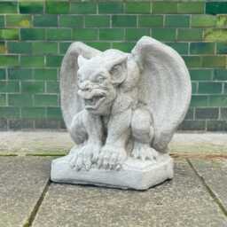 Stone Gargoyle Statue Concrete Guardian Figurine Gothic Monster Sculpture Outdoor Garden Ornament Cement Art Gift - thumbnail 3