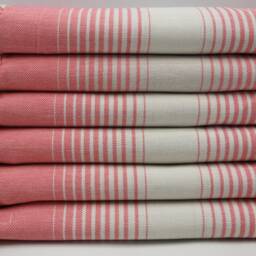 "Turkish Towel, Red & Gray Towel, Bohemian Towel, Handmade Towel, 40""x60" - thumbnail 3
