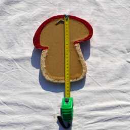 Wall Mirror Mushroom Shaped, Decor, Red Mirror, Small Paper-Mache Mushroom, Mushrooms - thumbnail 3