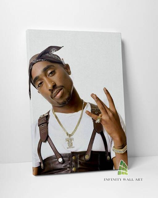 Tupac 2Pac Canvas Art Print Wall Framed Picture Music Decor Ready To Hang -C544 - image 1