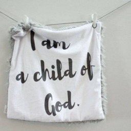 Custom Baby Blanket I Am A Child Of God Faux Fur Minky Lovey Baby Gift Cloud Blanket Llama Newborn Plush Photo Prop - thumbnail 2