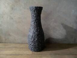Textured Paper Mache Vase Rustic Wabi Sabi Home Decor - thumbnail 1