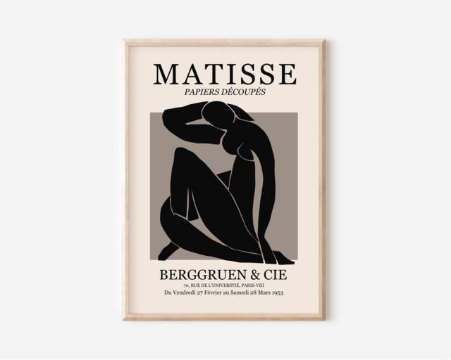 Matisse Exhibition Print Berggruen & Cie, Neutral Beige Art - image 1