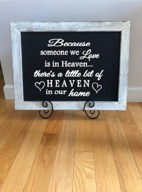 Because Someone We Love Is in Heaven, There's A Little Bit Of Heaven Our Home. Vinyl Wall Decal. Decal Only - image 1