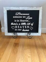 Because Someone We Love Is in Heaven, There's A Little Bit Of Heaven Our Home. Vinyl Wall Decal. Decal Only - thumbnail 1