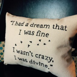 "Handmade Embroidered Canvas Lana Del Rey Lyrics From The Film ""Big Eyes" - thumbnail 3