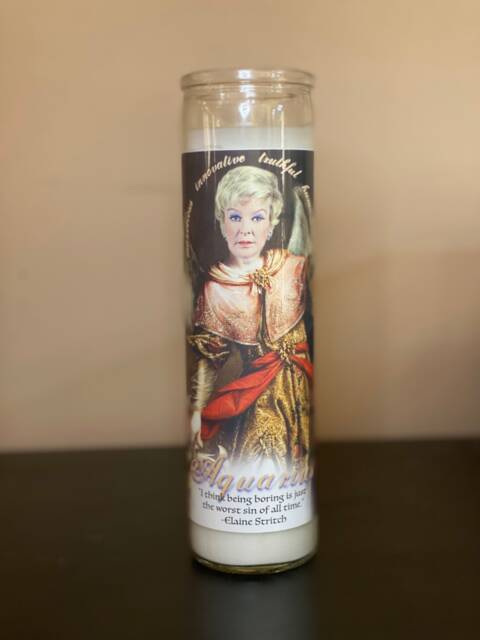 Aquarius Elaine Stritch Guardian Angel Prayer Candle - image 1