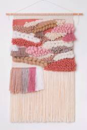 Large Fiber Art Wall Hanging 3D Bohemian Woven Tapestry - thumbnail 1
