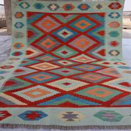 5x7 Ft Afghan Maimana Rug, New Tribal Rug, Flatweave Kilim Oriental Turkmen Vintage Rug For Bedroom, Livingroom - thumbnail 4
