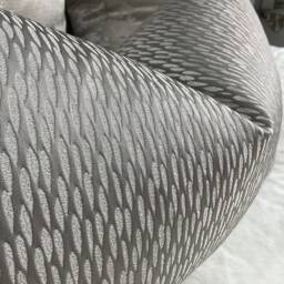 Astrid Luxury Cushion Pillow Cover Grey/Silver Shimmer For Sofa Bed Designer Fabric High Quality Handmade in UK Ashley Wilde - thumbnail 2