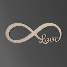 Wall Decor, Infinity Love Monogram - Cutout, Home Unfinished & Available in Many Sizes - thumbnail 2