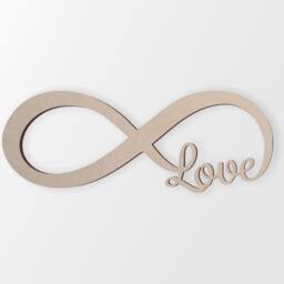 Wall Decor, Infinity Love Monogram - Cutout, Home Unfinished & Available in Many Sizes - thumbnail 3
