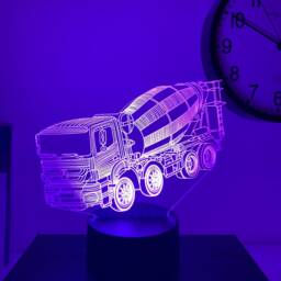 Concrete Mixer Smart App Control Night Light Bluetooth, Music, 7&16M Colour Mobile App , Gift Led Lamp - thumbnail 2